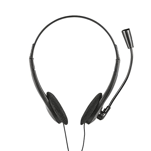 Trust Primo Chat On Ear Wired Headset for PC and Laptop, Black | Lightweight and adjustable design, 3.5 mm cable of 1.8 m
