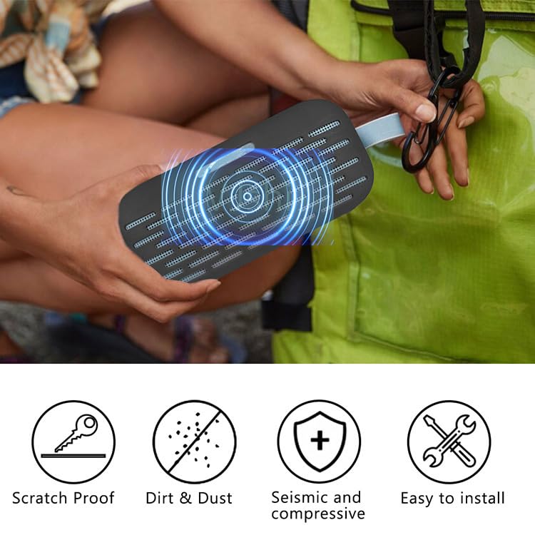 Silicone Protective Case Cover Sleeve Shell for Bose Soundlink Flex Speaker Frame Case Bag Skin Box Accessories - color: Black