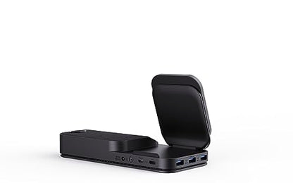 YEALINK BH71 Bluetooth Wireless Mono Headset, BHB710 Workstation w/ 3' Colour Touch screen & Carry Case (+20hrs), Qi Wireless Charging,3 Size Ear Plug