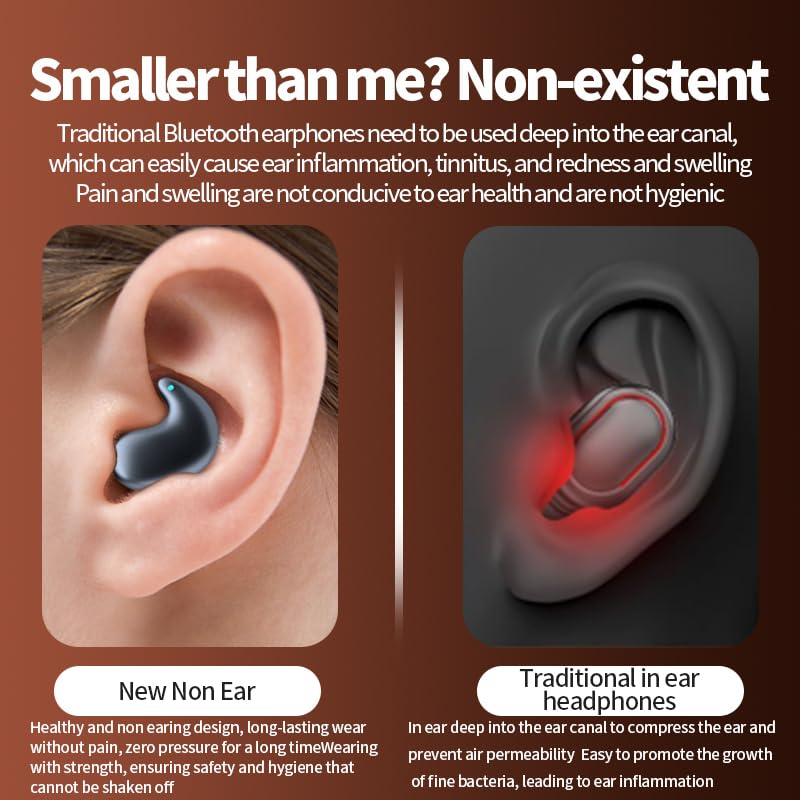 Bluetooth 5.4 Sleep Earbuds Wireless in Ear Light-Weight Headphones Mini Sleep Headphones Small Design for Sleeping Running Workouts and So On