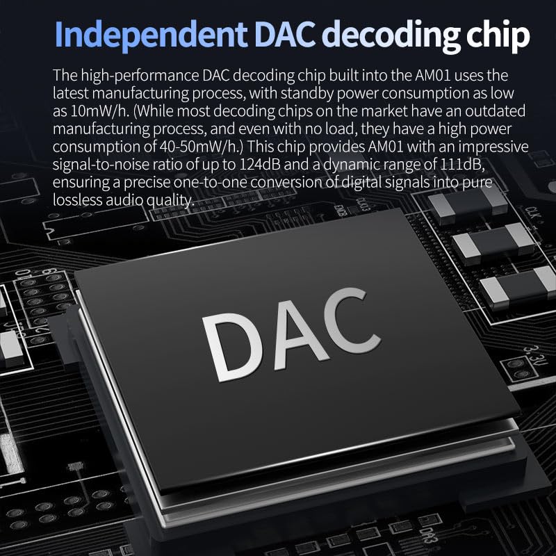 Portable DAC Decoding Amplifier KZ AM01, Female 3.5mm to Type C Amplifier Adapter Cable for KZ HiFi Headphone Earphone Earbud