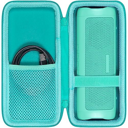 co2CREA Hard Case for BolaButty X-GO C27C Bluetooth Speaker Speaker,Teal | Travel Protective Storage Bag with Mesh Pocket & Handle, Shockproof EVA Shell and Soft Lining - color: Teal
