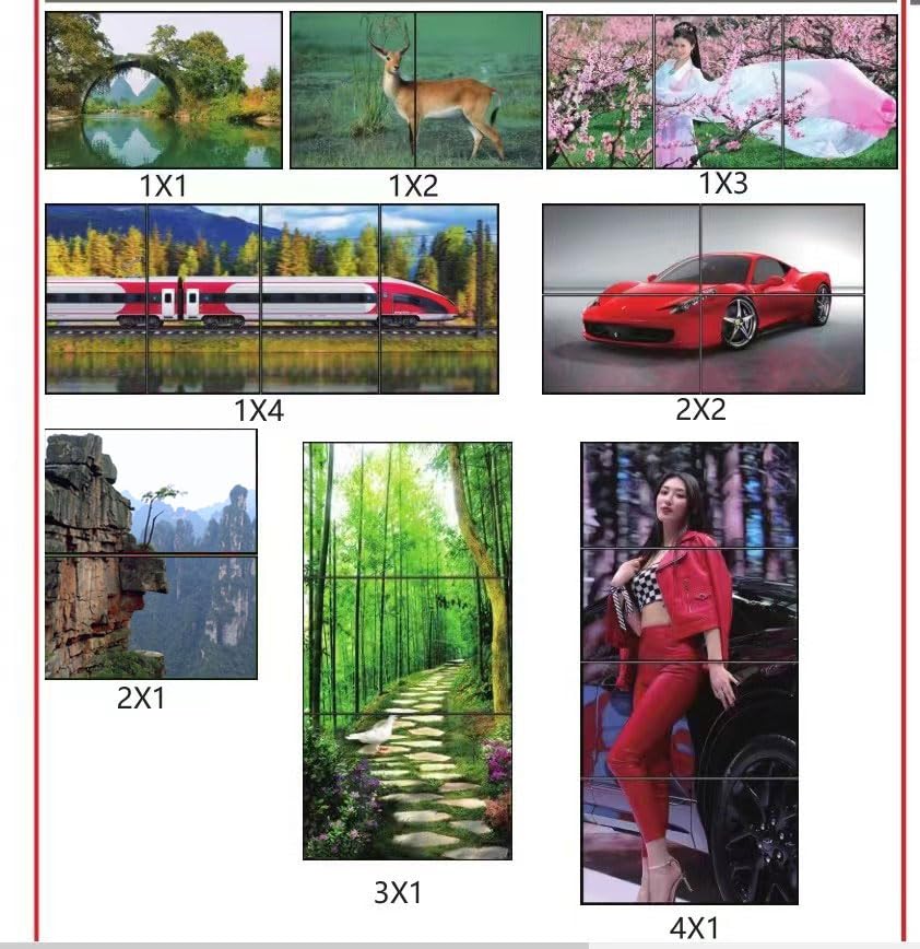 2x2 4k Video Wall Controller, Transform 4 TV Screens into a Single Wall Display with HDMI & DVI 4K Input, 180° Rotation, Audio Output, IR Remote/RS232/Button Press Control