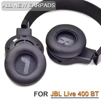 Live 400 BT Earpads - live400 Replacement Ear Pads Cover Cushions Foam Compatible with JBL Live 400BT On-Ear Wireless Headphones,High-Density Noise Cancelling Foam,Softer Leather - Black