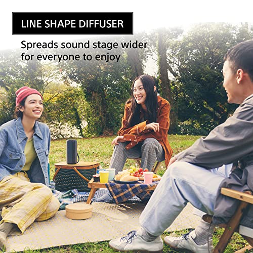 Sony SRS-XE200 X-Series Wireless Ultra Portable-Bluetooth-Speaker, IP67 Waterproof, Dustproof and Shockproof with 16 Hour Battery and Easy to Carry Strap, Black | 16 Hour Battery, Easy to Carry Strap, Wide Sound Goes Anywhere, Line Shape Diffuser, Dual Pa