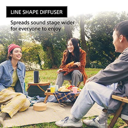 Sony SRS-XE200 X-Series Wireless Ultra Portable-Bluetooth-Speaker, IP67 Waterproof, Dustproof and Shockproof with 16 Hour Battery and Easy to Carry Strap, Black | 16 Hour Battery, Easy to Carry Strap, Wide Sound Goes Anywhere, Line Shape Diffuser, Dual Pa