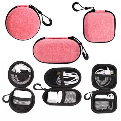 3 Pack Earbud Case, BetterJonny EVA Hard Earphone Carrying Case Portable Storage Earbud Pouch Case Mini Earbud Pouch for Bluetooth Ear Buds USB Adapter Cable Coin Pouch Wallet (Pink) - color: Pink