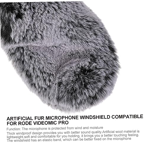Kisangel Microphone Windscreen Furry Microphone Cover for Cameras Windproof Foam Covers for