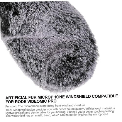 Kisangel Microphone Windscreen Furry Microphone Cover for Cameras Windproof Foam Covers for