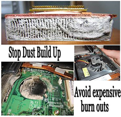 Compressed Air Duster Can MAX Professional Cleaner 1111 Blow Off Non-toxic & No Bitternt 8oz. Stop the Build-up of Dust in Your Electronics, Clogging up the Cooling Fan. Pack of 2