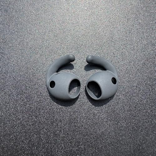 A-Focus 6 Pairs Galaxy Buds 3 Pro Ear Hooks Sport Ear Tips Replacement Anti-Slip Non-Slip Silicone Eartips and Covers Gel Wings Accessories Compatible with Samsung Galaxy Buds 3 Pro Gray