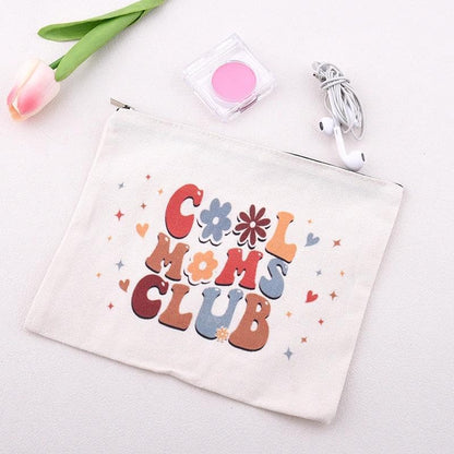 Cool Mom Club Bag Gift Mothers Day Gifts for Mom from Daughter Son New Mom Essentials Must Haves Mother Cosmetic Pouch Mother Travel Makeup Toiletry Bag Mama Christmas Birthday Gift Idea Mommy Present - color: Cool Mom Club Bag Gift