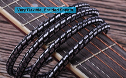2 RCA to 2 RCA Audio Cable Silvered-Plated OFC Core 24K Gold-Plated Pure Copper Shell Braided for Home Theater HDTV Amplifiers Hi-Fi Systems Speakers and More (9.8FT/3m) - size: 9.8 ft