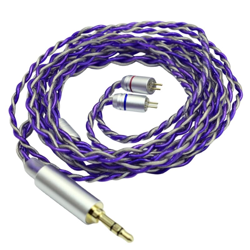 Tangzu Xiao Qiao 10mm Dynamic Driver IEMs, Harmonic Empire Semi-Open Back HiFi Earphones with Graphene Diaphragm & CNC Resin Shell (Purple, 4.4mm) - color: Purple, size: 4.4mm