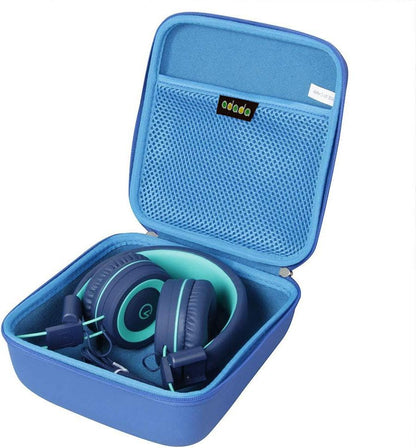 Adada Travel Case for noot Products K11/ Elecder i37 Kids Headphones (Only Case) (Blue) - color: Blue