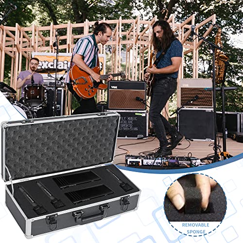 20 Inch Hard Carrying Case | Ideal for Wireless Mic System Storage & Camera Gear Transportation, Aluminum Alloy Sturdy Build, Customizable Pre-Diced Foam - size: Inner：19.6''X 9.6''X 5.6''