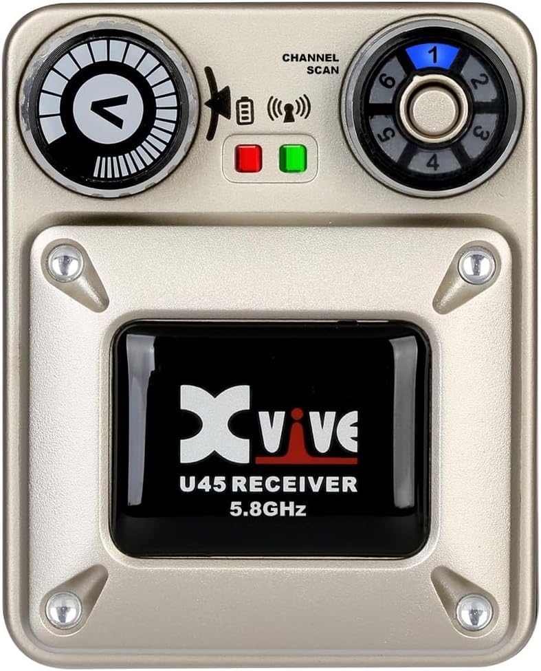 Xvive U45 Wireless in Ear Monitor System Receiver, 5.8ghz IEM System Receiver(Only) with Channel Scan Mode - style: U45RX
