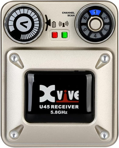 Xvive U45 Wireless in Ear Monitor System Receiver, 5.8ghz IEM System Receiver(Only) with Channel Scan Mode - style: U45RX