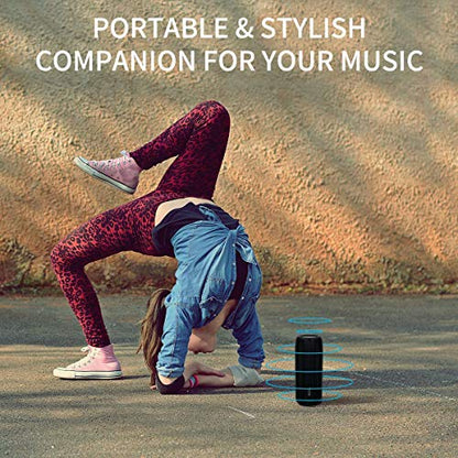 Musibaby M88 Bluetooth Speaker, 40H Playtime, Deep Bass, Black | Compact rechargeable speaker with deep bass, 30H playtime, USB/AUX/TF playback and dual pairing for home or travel. - color: Black