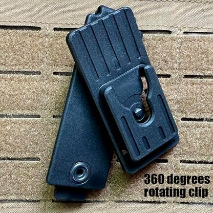 Tactical Mic Clip, 360 Degrees Rotating Quick Release Two-Way Radio Microphone Clip for Duty Belt