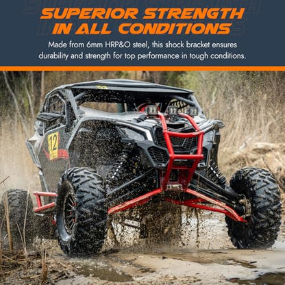 3” Shock Bracket – 6mm HRP&O Steel, 1/2" Bolt Hole, Fits 1.75"–3" Tube – Universal Shock Mount for Custom Off-Road & Performance Suspension Systems – 2 Pack.
