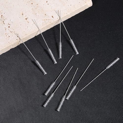 ElevateTech Hearing Aid Cleaning Tools, 10 Pcs Hearing Aid Vent Tube Cleaning Brush Professional Tube Clean Tool Accessories and Supplies for Earbuds Headphones Small Holes or Pipes Cleaner