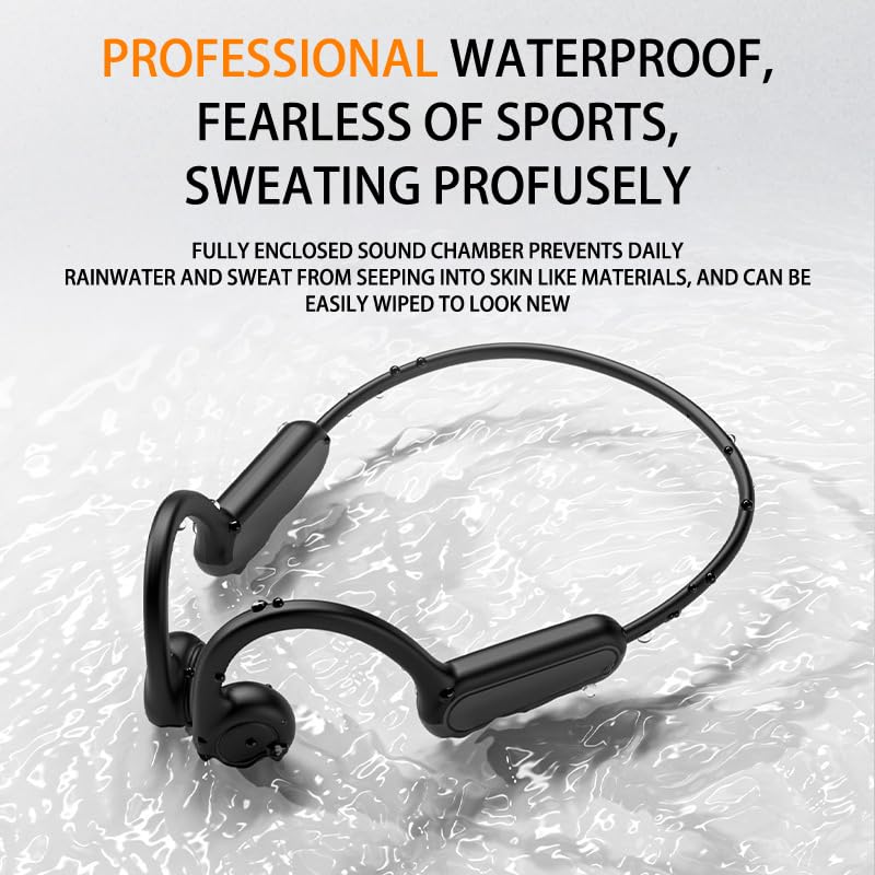 True Bone Conduction Open Ear Headset Waterproof Stereo Bluetooth Earphone Pairless Wear Ideal Choice for Driving Bicycling Running Skiing-B8 Blue - color: Bone Conduction B8 Blue