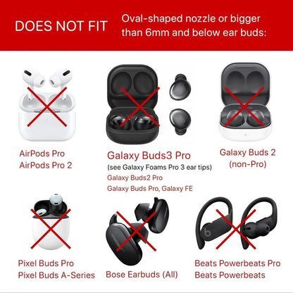 AirFoams Pro Memory Foam Lifetime Replacement Universal Ear Tips for Sony WF-1000XM6,5,4,3, Beats Fit Pro, Galaxy Buds2 Pro, Jabra & More - Anti Slip, All Day Comfort, Noise Cancelling (3 Pairs-S/M/L)