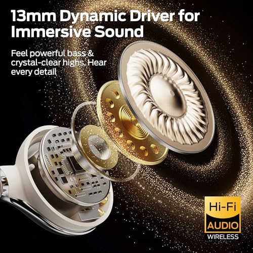 Monster Open Ear AC225 Earbuds, Stereo Sound, Bluetooth 6.0 Open Ear Headphones, Lightweight Comfort Clip-On Earbuds with ENC Mic for Clear Calls, 36H Playtime, Touch Control, IPX6 Waterproof, White