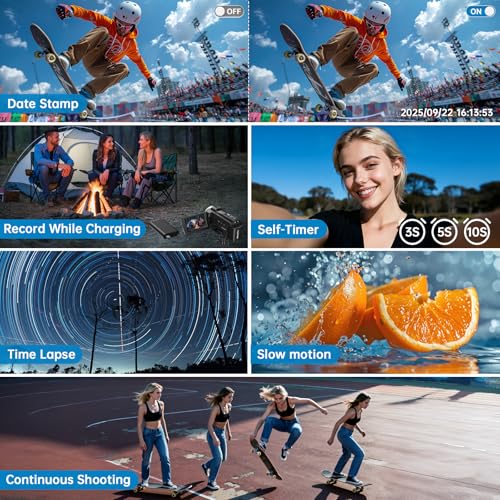 8K Video Camera Camcorder Latest 88MP Ultra HD Video Cameras WiFi Vlogging Camera for YouTube 18X Digital Video Cameras with Microphone 6-Axis Anti-Shake IR Night Vision Video Recorder