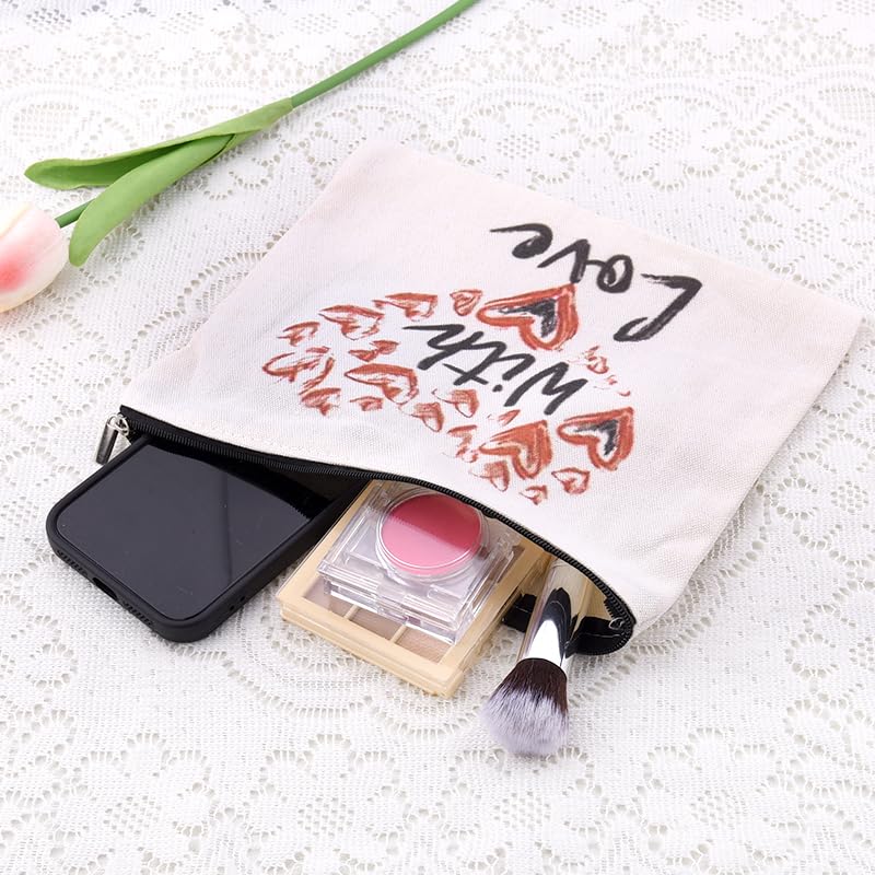 Valentines Day Makeup Cosmetic Bag Heart Toiletry Bag Pouch Engagement Anniversary Wedding Gifts Bags for Womens Wife Girlfriend Fiancee Love You Gift Gf Proposal Gifts Travel Make Up Bags Organizer - color: Heart Toiletry Bag Pouch