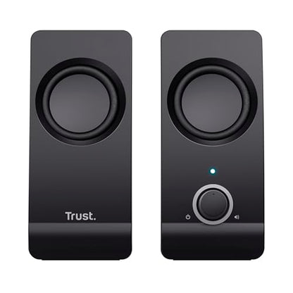Trust Remo 2.0 PC Speakers, 16W (8W RMS), USB Powered, Jack 3.5mm, Stereo Speaker Set with Volume Control, Compact Sound System for Computer and Laptop - Black - style: Remo 16 W