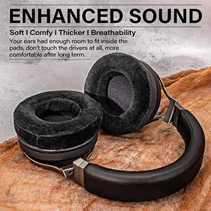 TRANSTEK Earpads Compatible with Virtuoso RGB Wireless SE Gaming Headset - Memory Foam Earcups - Velour Ear Cushions I Black