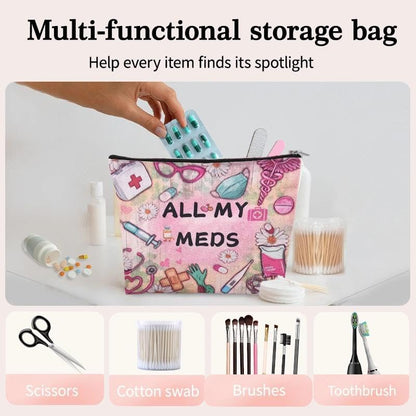 Small Nurse Medical Supply Pouch Bag Emergency Medicine Physician Bag Gifts Pharmacist Doctor Graduates Accessories Family Patient Medication Organizer Nursing School Makeup Bags Survival Med Pouch - color: Small Nurse Medical Supply Pouch Bag