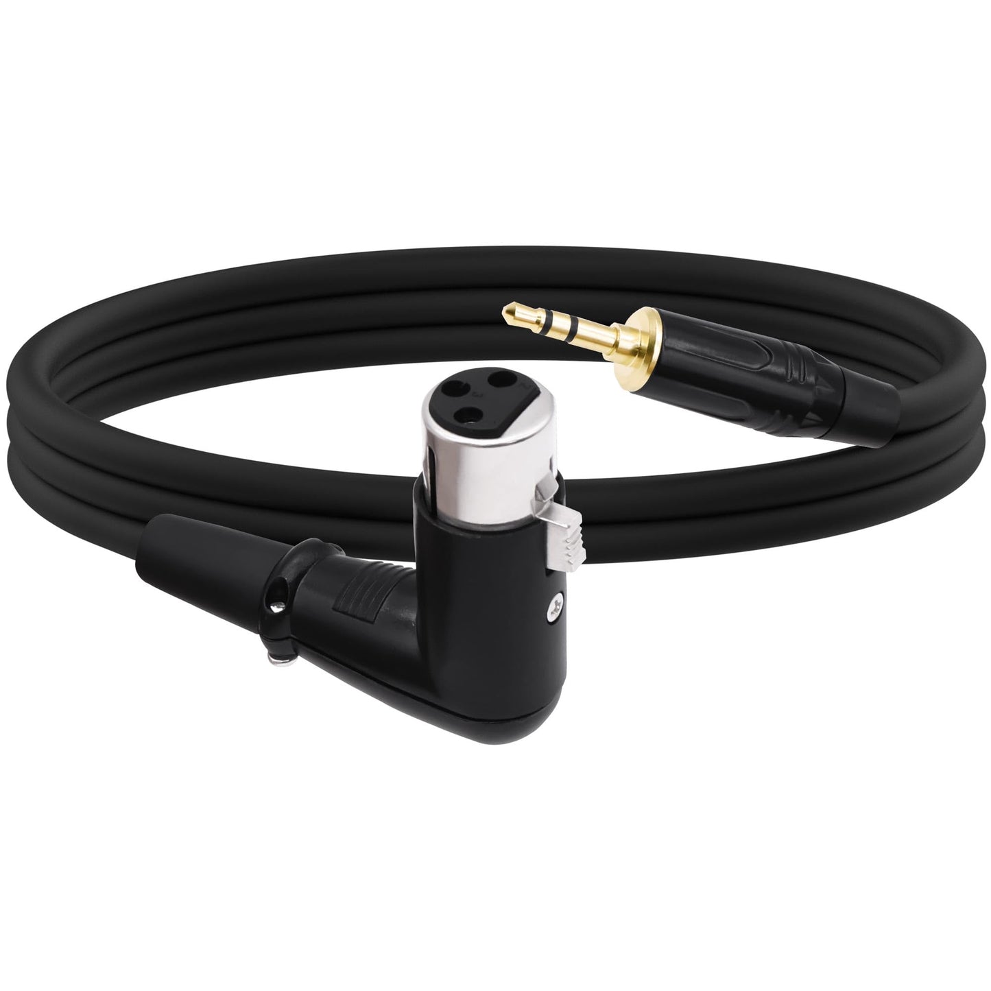 3.5mm TRS to XLR Male Balanced Audio Cable Adapter 1M | Right Angle XLR Male to 1/8 inch Male,HiFi Stereo Speaker Cord,for Smartphone Laptop Mixer Speake - style: male to female