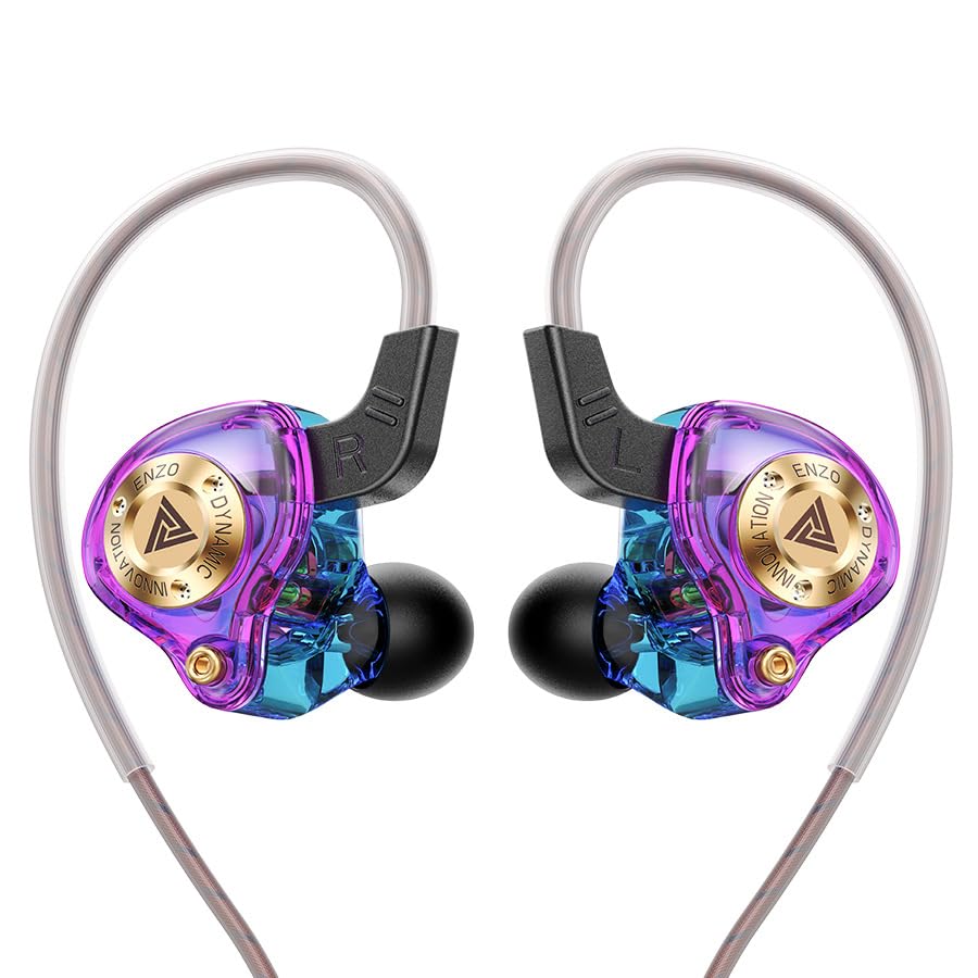 in-The-Ear-Headphones Wired Gaming Earbuds, in Ear Monitors with Deep Bass Sound, HiFi Wired Earphones 10mm Dynamic Driver IEM for Music, Gaming, Smartphone, Laptop, PC, Video Calls - color: Colorful
