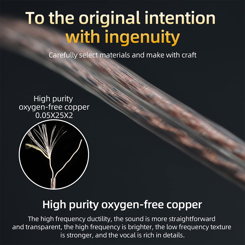 2Pin 0.75MM Oxygen-Free Copper Transparent Earphone Replacement Cable in-Ear Headphone Upgrade Cable for KZ ZS10 ZST ZSR ED12 EDX ES4 ES3 AS06 BA10 AS10 ZST-X Headphones (with Mic, B Pin) - size: B Pin, style: With Mic