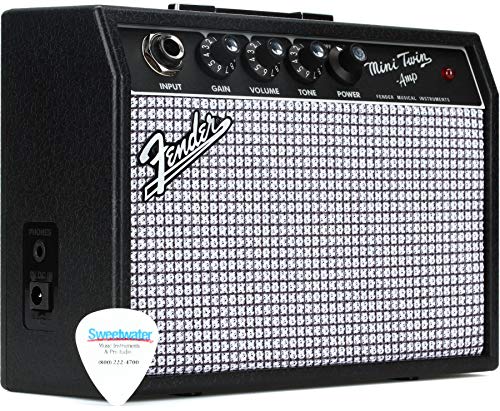 Fender Mini 65 Twin-Amp Electric Guitar Amplifier, Black, with 2-Year Warranty - color: Black, style: Mini 65 Twin-Amp