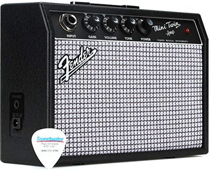 Fender Mini 65 Twin-Amp Electric Guitar Amplifier, Black, with 2-Year Warranty - color: Black, style: Mini 65 Twin-Amp