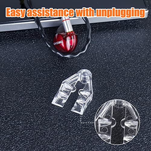 okcsc MMCX Cable Removal Tool IEM Earbuds Tool Help to Separate MMCX Connectors with Cable MMCX Assist Wire Pulling Tool Remover Earbuds Accessories Clamp A Pair of Black - color: Black
