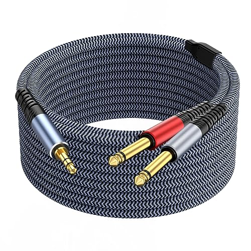 1/8 Stereo to Dual 1/4 Mono Cable 25ft, 3.5mm to Dual 1/4 Cable, 1/8 inch TRS Stereo to Dual 1/4 inch TRS Splitter - size: 25ft, style: 1/8 stereo to dual 1/4 mono cable