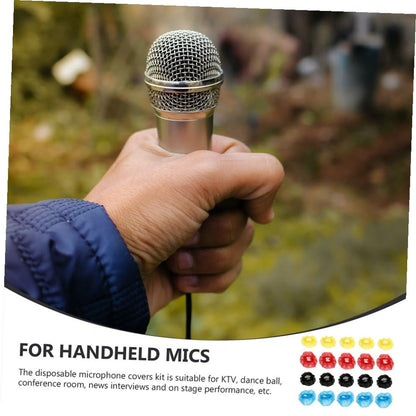 120Pcs Disposable Non Woven Microphone Covers for Mic Protection Easy to Install for Events Singing Karaoke Each