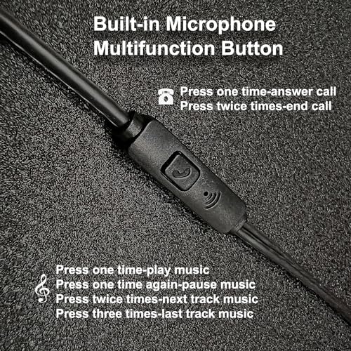Wired Earbuds Headphones 6 Pack with Microphone Fits All 3.5mm Devices | Heavy Bass Earphones,Bulk Earbuds with Noise Isolating, Compatible with iPhone,iPad and Android Devices, MP3