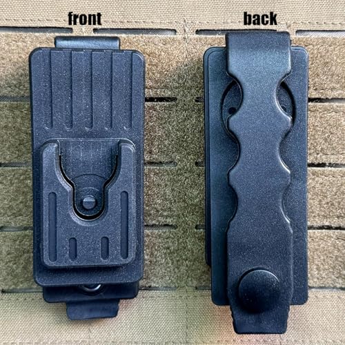 Tactical Mic Clip, 360 Degrees Rotating Quick Release Two-Way Radio Microphone Clip for Duty Belt