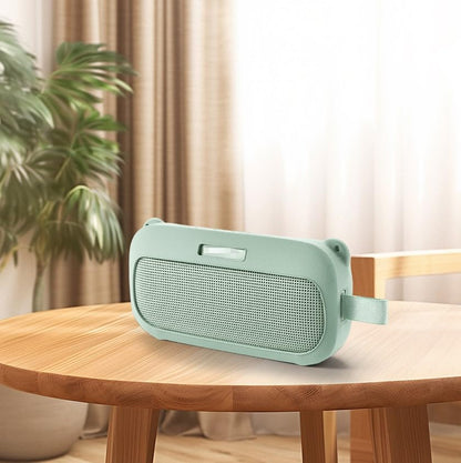 Silicone Case Compatible with Bose New SoundLink Flex 2nd Gen Portable Speaker, Protective Case with Shoulder Strap for Bose Speaker (Green) - color: Green