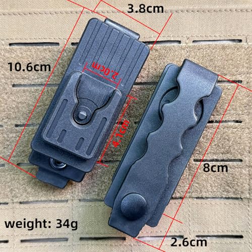 Tactical Mic Clip, 360 Degrees Rotating Quick Release Two-Way Radio Microphone Clip for Duty Belt