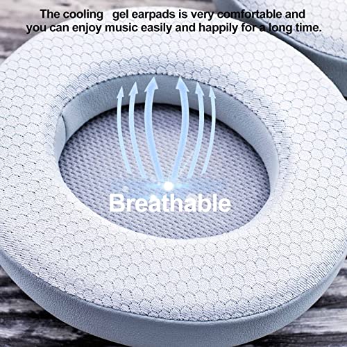 Oval Shape Cooling Gel Earpads for Virtuoso RGB Wireless, XT, SE | Enlarged Bigger Inner Hole (Cooling Gel Mesh Gray)