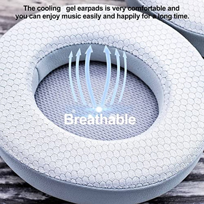 Oval Shape Cooling Gel Earpads for Virtuoso RGB Wireless, XT, SE | Enlarged Bigger Inner Hole (Cooling Gel Mesh Gray)