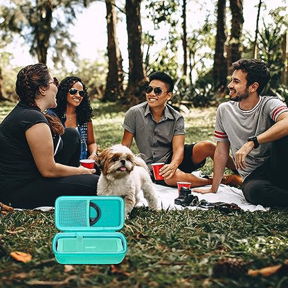 co2CREA Hard Case for BolaButty X-GO C27C Bluetooth Speaker Speaker,Teal | Travel Protective Storage Bag with Mesh Pocket & Handle, Shockproof EVA Shell and Soft Lining - color: Teal