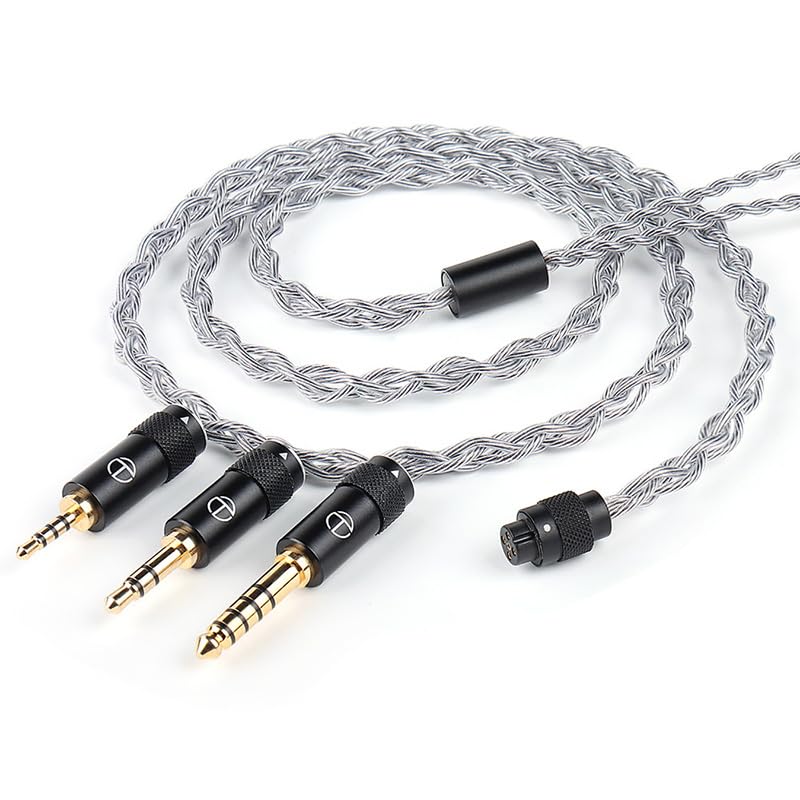 LEAUDIO TRN Sea Serpent 4 core Copper and Silver Mixed Cable Upgrade Earphone Cable 2.5mm/3.5mm/4.4mm (3jacks qdc no mic) - color: 3jacks qdc no mic